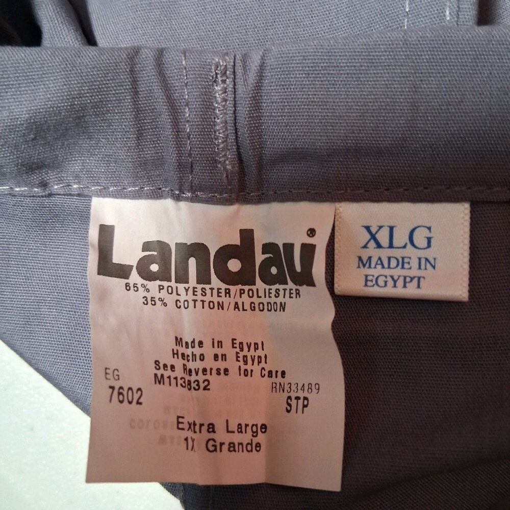 Landau Scrub Pants Men XL Gray Drawstring Workwear Work M113832 7602 STP - Picture 5 of 9